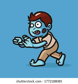 Zombie Mascot illustration design vector template