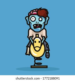 Zombie Mascot illustration design vector template