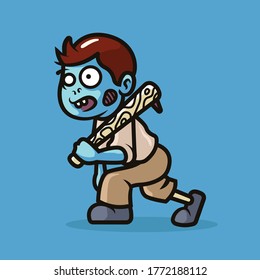 Zombie Mascot illustration design vector template