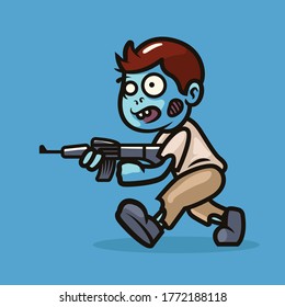 Zombie Mascot illustration design vector template