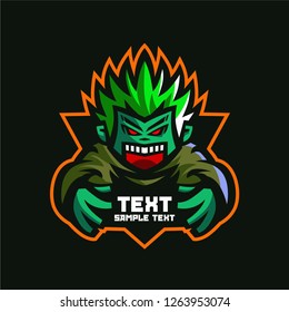 Zombie mascot logo template