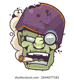 Zombie masks for masquerade vector illustration. Perfect for gaming websites and quest app error pages.