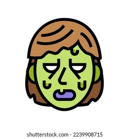 Zombie Monster Farbe Symbol Vektorgrafik. Zombie-Monsterzeichen. einzelne Symbolillustration
