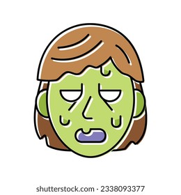 zombie monster color icon vector. zombie monster sign. isolated symbol illustration