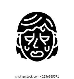 vector de icono de glifo monstruo zombie. signo de monstruo zombie. ilustración de símbolo aislado