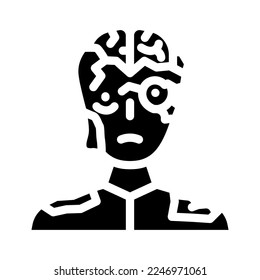 zombie monster glyph icon vector. zombie monster sign. isolated symbol illustration