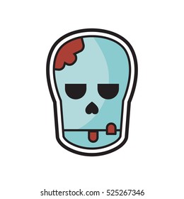 Zombie Monster Head Logo Design Template