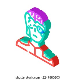zombie monster isometric icon vector. zombie monster sign. isolated symbol illustration