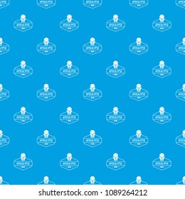Zombie monster pattern vector seamless blue repeat for any use