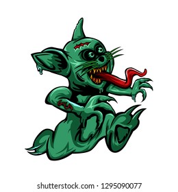 Zombie mouse vector illustration