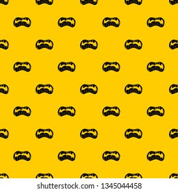 Zombie mouth pattern seamless vector repeat geometric yellow for any design