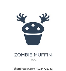 zombie muffin icon vector on white background, zombie muffin trendy filled icons from Food collection, zombie muffin vector illustration