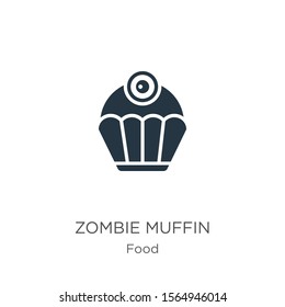 Zombie muffin icon vector. Trendy flat zombie muffin icon from food collection isolated on white background. Vector illustration can be used for web and mobile graphic design, logo, eps10