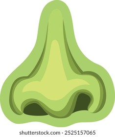 Zombie nose cartoon icon. Spooky monster symbol