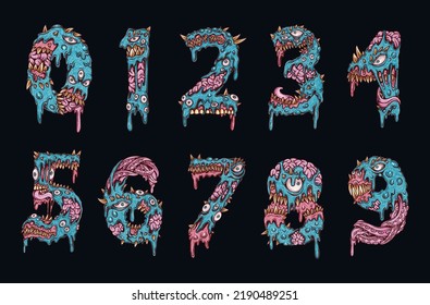 Zombie Numbers Zero to Nine Sets By Grouping Each Number