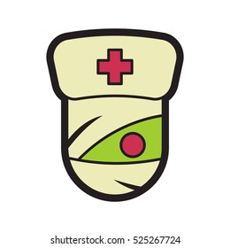 Zombie Nurse Head Logo Design Template