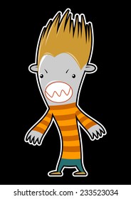 zombie on black background