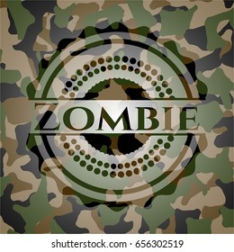 Zombie on camouflaged pattern