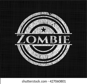 Zombie on chalkboard