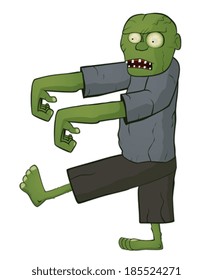 Zombie on white background