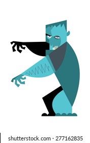 Zombie on a white background
