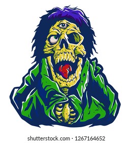 Zombie with one eye on the forehead