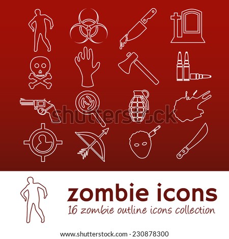 zombie outline icons