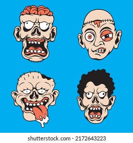 conjunto de vectores de arte zombie oz