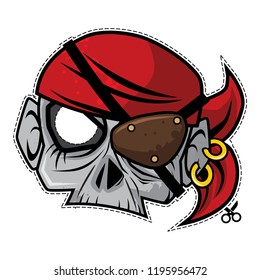 Zombie Paper Mask Vector Design Template
