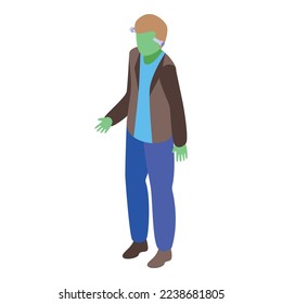 Zombie party icon isometric vector. Kid halloween. Little festival