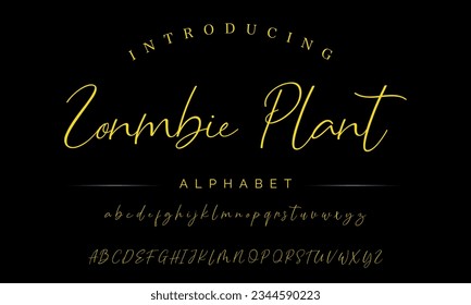 Zombie Plant Best Alphabet Beautiful Calligraphy Signature Font lettering handwritten