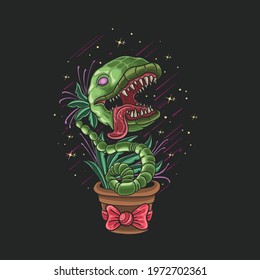 zombie plant monster beast illustration