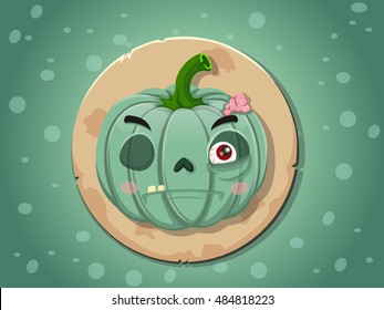 Zombie pumpkin icon