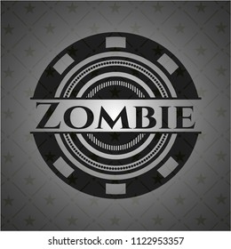 Zombie realistic black emblem