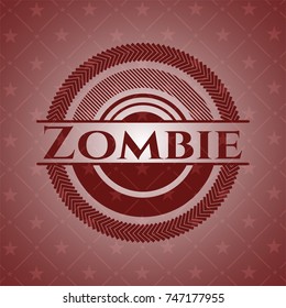 Zombie red emblem. Vintage.