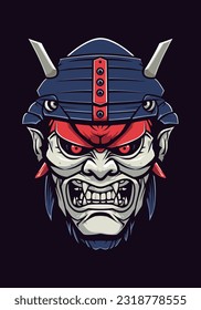 Diseño del logo dibujado a mano por la armadura zombie samurai, que combina horror sin muerte con espíritu guerrero antiguo