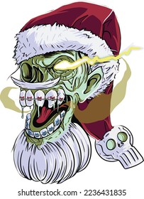 ZOMBIE-SANTA-KLAUSEL-KOPF