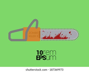 Zombie saw. Vector illustration.