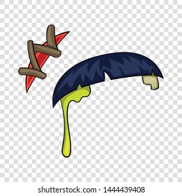 Zombie scalp icon. Cartoon illustration of zombie scalp vector icon for web
