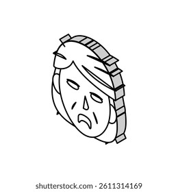 zombie scary isometric icon vector. zombie scary sign. isolated symbol illustration