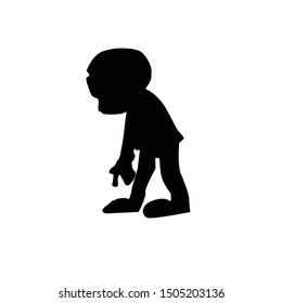 zombie silhouette logo vector illustration