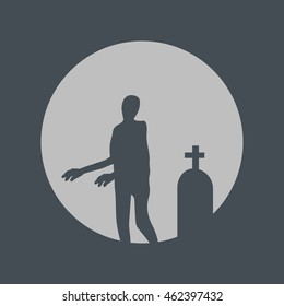 zombie silhouette vector illustration