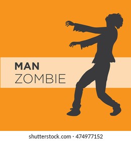 Zombie Silouette side view images
