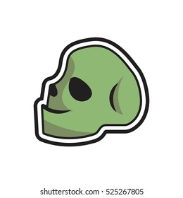 Zombie Skull Head Logo Design Template