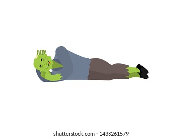 Zombie sleeping  Living Dead asleep  Undead Vector illustration