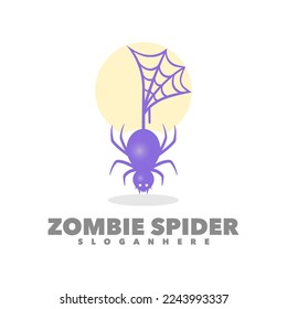 Zombie spider logo vector illustration