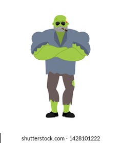 Zombie Strong Cool serious. Living Dead strict. Vector illustration