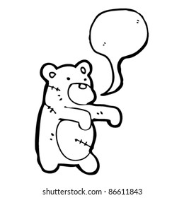 zombie teddy bear cartoon
