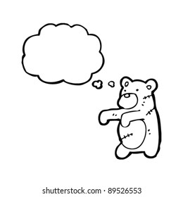 Zombie-Teddybär-Cartoon