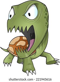 Zombie Turtle Vector Illustration Art